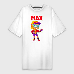 Женская футболка-платье БРАВЛ СТАРС МАКС MAX