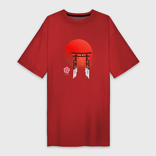 Женская футболка-платье Япония / Красный – фото 1