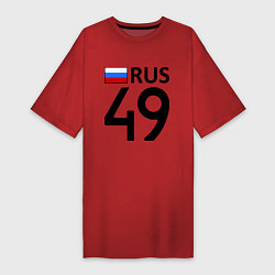 Футболка женская-платье RUS 49, цвет: красный