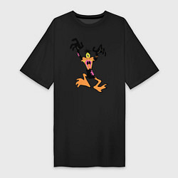 Футболка женская-платье Зомби Даффи, цвет: черный