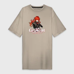 Женская футболка-платье Genshin impact Дилюк