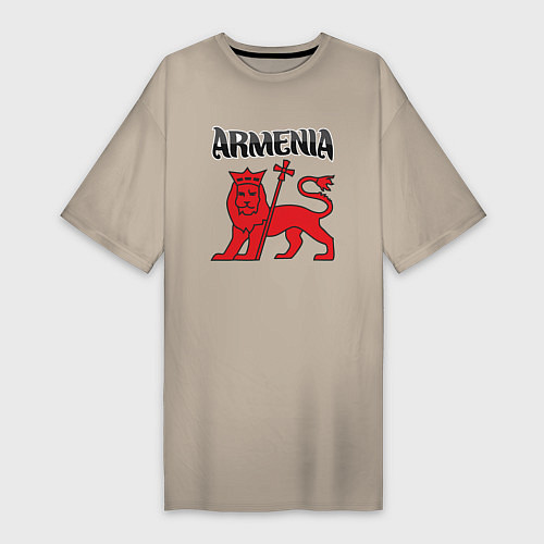 Женская футболка-платье Армения / Миндальный – фото 1