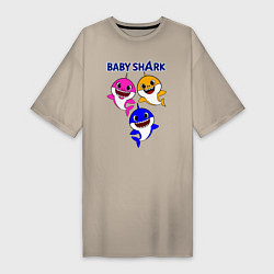 Женская футболка-платье Baby Shark