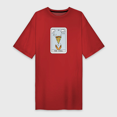Женская футболка-платье Таро Пицца / Красный – фото 1