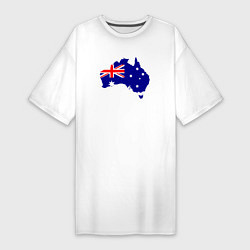 Футболка женская-платье Австралия, цвет: белый