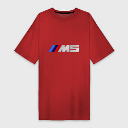 Футболка женская-платье BMW M5, цвет: красный
