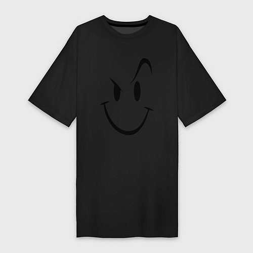 Женская футболка-платье Smile / Черный – фото 1