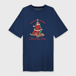 Женская футболка-платье Rockin Santa