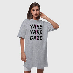 Футболка женская-платье YARE YARE DAZE, цвет: меланж — фото 2