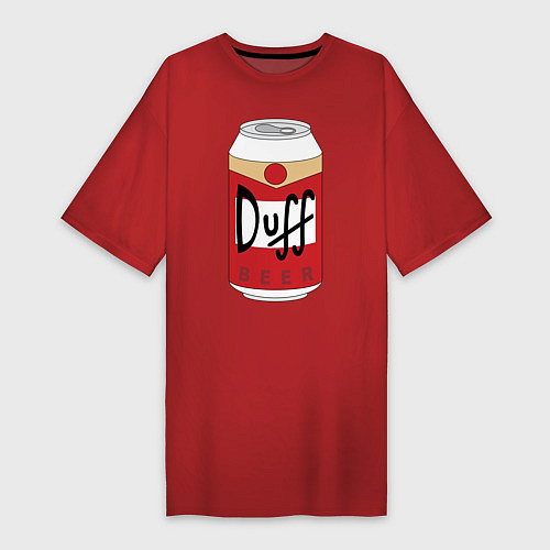 Женская футболка-платье Duff Beer / Красный – фото 1