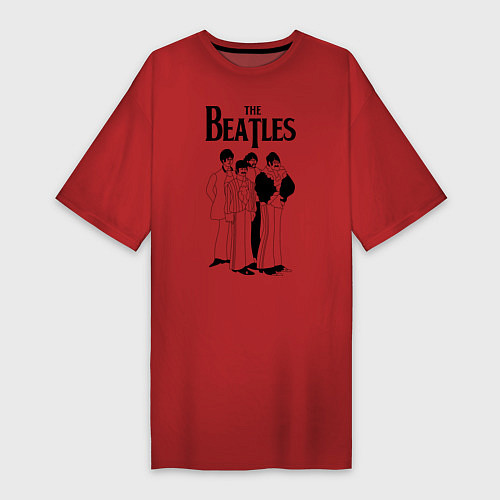 Женская футболка-платье THE BEATLES / Красный – фото 1