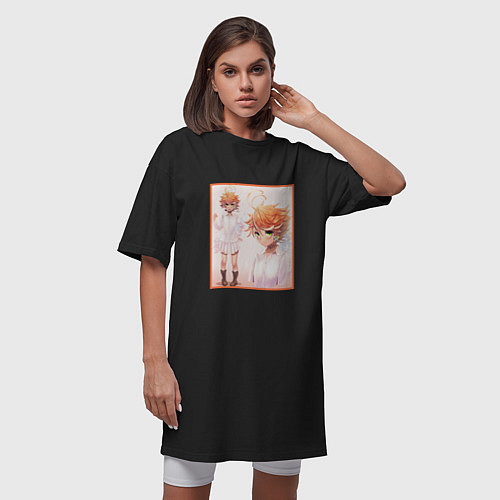 Женская футболка-платье Обещанная Страна Грёз Эмма / Черный – фото 3