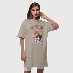Футболка женская-платье The Promised Neverland Z, цвет: миндальный — фото 2