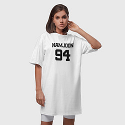 Футболка женская-платье BTS - Namjoon RM 94, цвет: белый — фото 2