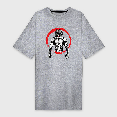 Женская футболка-платье Атака Титанов / Меланж – фото 1