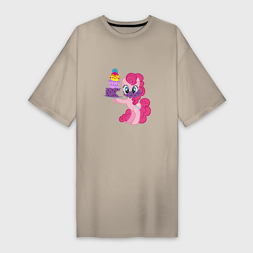 Женская футболка-платье My Little Pony Pinkie Pie / Миндальный – фото 1
