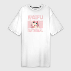 Женская футболка-платье Waifu material