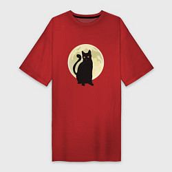 Женская футболка-платье Moon Cat