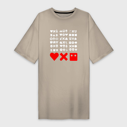 Женская футболка-платье Love, Death and Robots Logo Z / Миндальный – фото 1