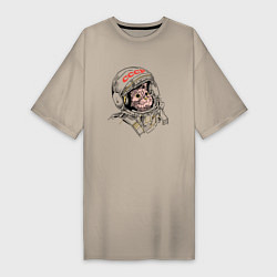 Женская футболка-платье СССР Кот космонавт
