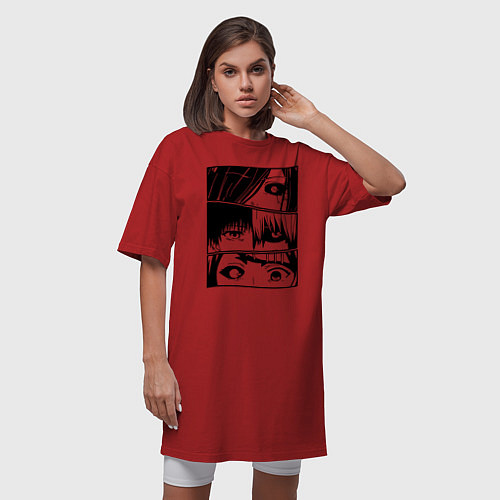 Женская футболка-платье Токийский Гуль / Красный – фото 3