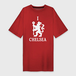 Футболка женская-платье I LOVE CHELSEA, цвет: красный