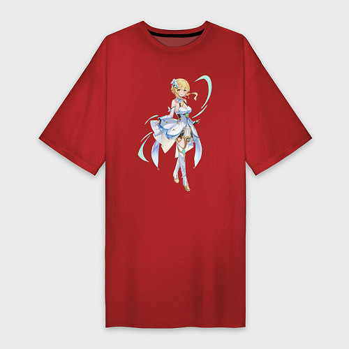 Женская футболка-платье Люмин / Красный – фото 1