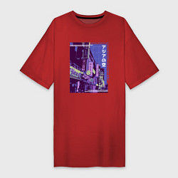 Женская футболка-платье Neon Asian Street Vaporwave