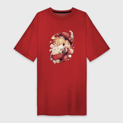 Женская футболка-платье Милашка Кли / Красный – фото 1