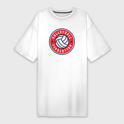 Футболка женская-платье Sport - Volleyball, цвет: белый