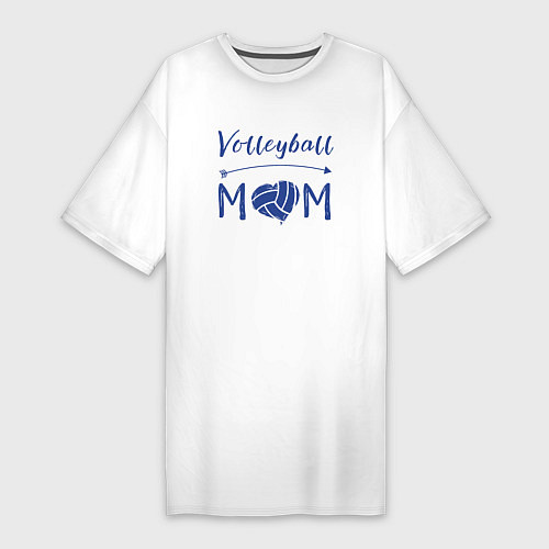 Женская футболка-платье Мама Волейбола / Белый – фото 1