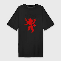 Футболка женская-платье Logo and quotes Lannister, цвет: черный