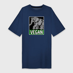 Женская футболка-платье Vegan elephant