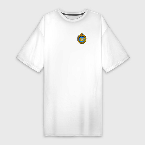 Женская футболка-платье Большая эмблема ВДВ / Белый – фото 1