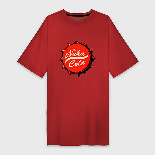 Женская футболка-платье Nuka Cola Fallout / Красный – фото 1