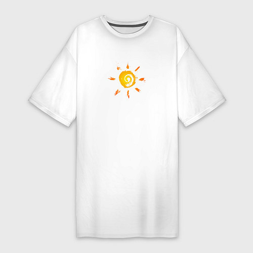 Женская футболка-платье Солнце / Белый – фото 1