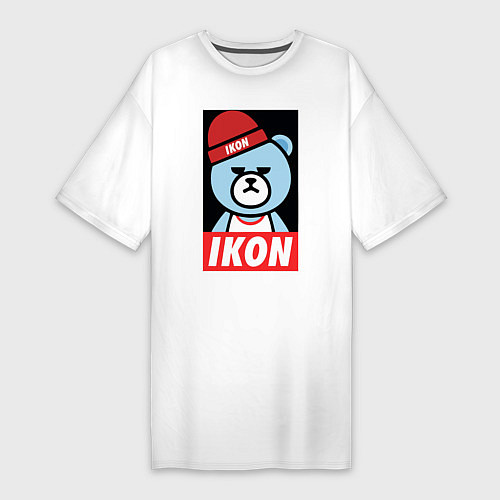 Женская футболка-платье IKON YG Bear Dope / Белый – фото 1