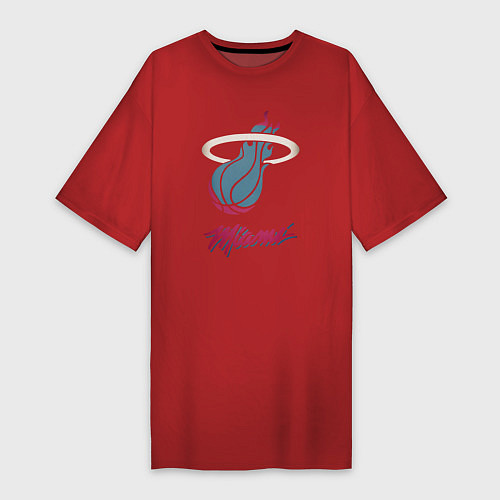 Женская футболка-платье Miami Heat / Красный – фото 1