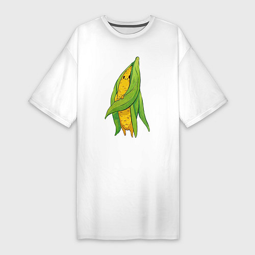 Женская футболка-платье Милая кукурузка / Белый – фото 1