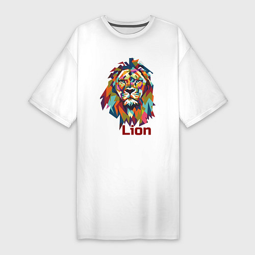 Женская футболка-платье Lion / Белый – фото 1