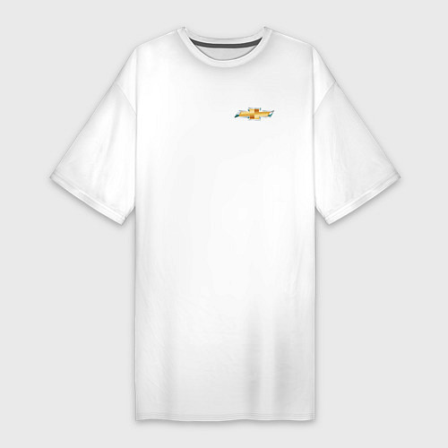 Женская футболка-платье Шевроле / Белый – фото 1