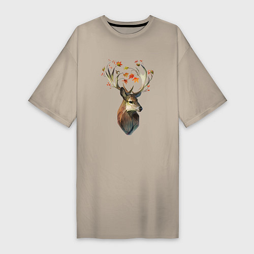 Женская футболка-платье Осенний страж / Миндальный – фото 1