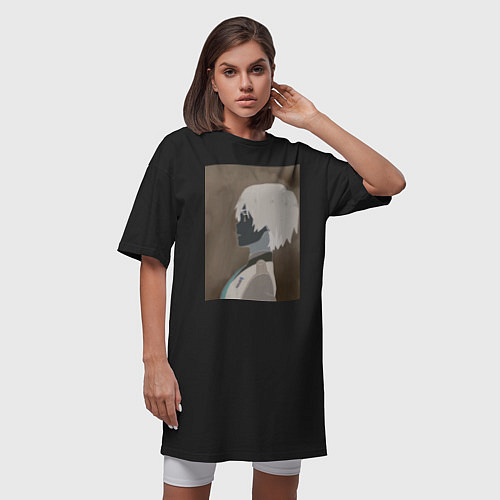Женская футболка-платье Любимый во Франксе Хиро Darling in the Franxx / Черный – фото 3