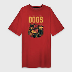 Женская футболка-платье Собаки космонавты