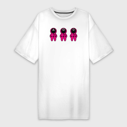 Женская футболка-платье Люди в Масках / Белый – фото 1