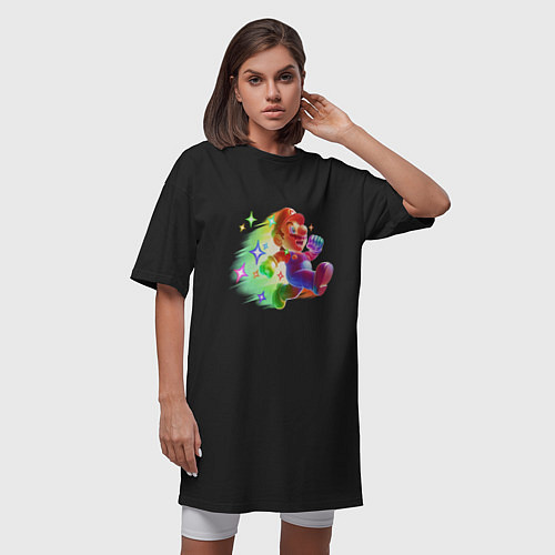 Женская футболка-платье Mariooo / Черный – фото 3