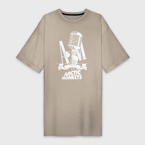 Женская футболка-платье Arctic Monkeys, рок / Миндальный – фото 1
