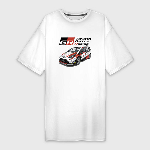 Женская футболка-платье Toyota Yaris Racing Development / Белый – фото 1