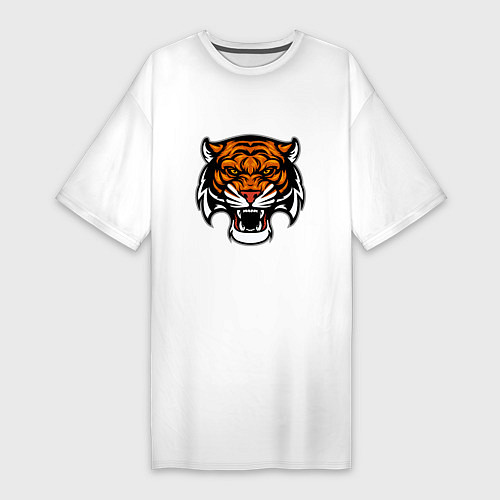 Женская футболка-платье Tiger Cool / Белый – фото 1