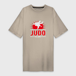 Футболка женская-платье Judo Life, цвет: миндальный